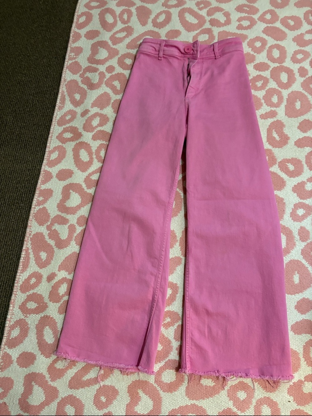 Zara Pink Wide-Leg Jeans